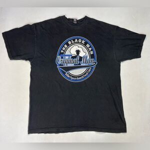 VINTAGE The Original Black Man Graphic T-shirt Men XXL Black God Religion